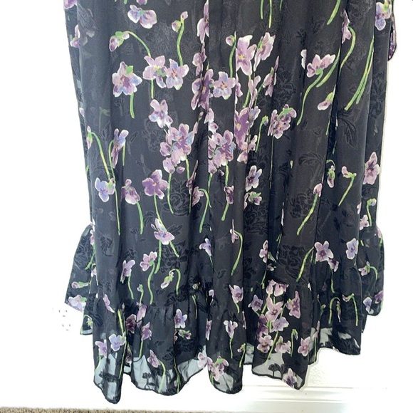 Lauren Ralph Lauren 3/4 Sleeve Jewel Neck, Midi A-Line Evening Dress - Picture 9 of 10